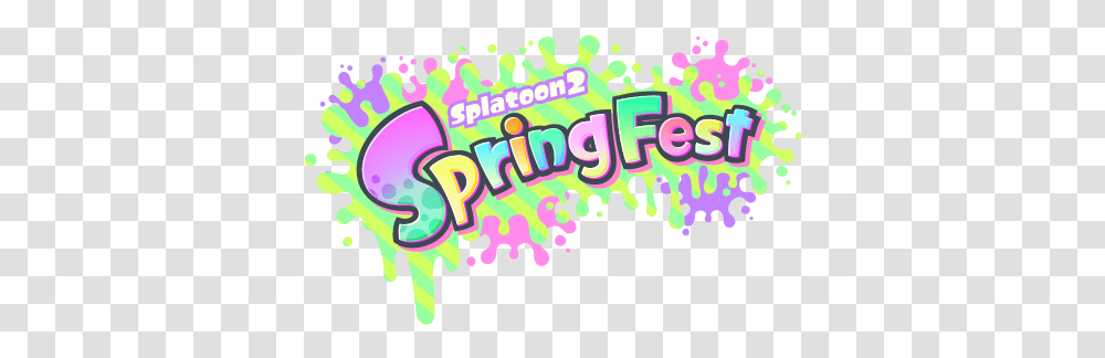 Free To Grab Splatoon 2 Spring Fest Logo, Text, Crowd, Purple, Graphics Transparent Png