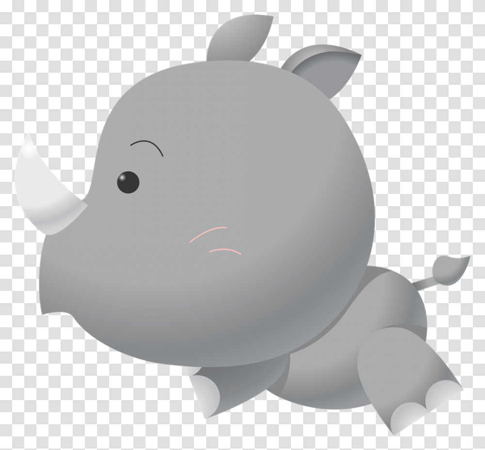 Free To Use Ampamp Public Domain Rhinoceros Clip Art Cute Baby Cartoon Rhino, Animal, Sea Life, Mammal, Snowman Transparent Png