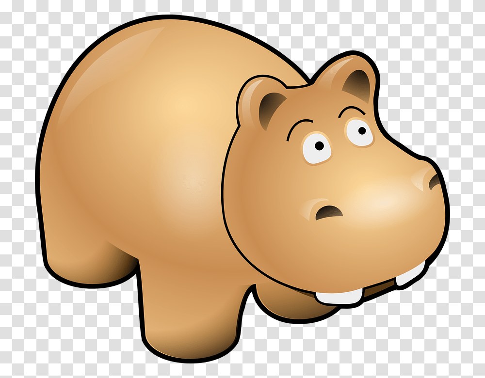 Free To Use Public Domain Hippopotamus Clip Art Hippo With A Hat, Piggy Bank Transparent Png