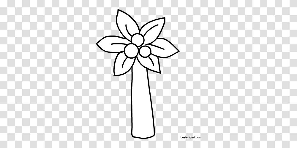Free Tree Clip Art Images In Format Sunflower Colouring, Cross, Symbol, Stencil, Floral Design Transparent Png