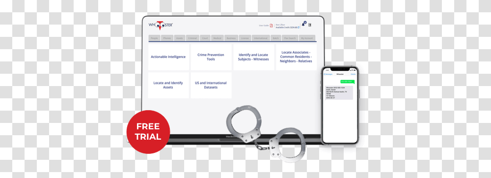 Free Trial Of Whooster For Law Enforcement & Government Use Mobile Phone, Electronics, Cell Phone, File, Computer Transparent Png