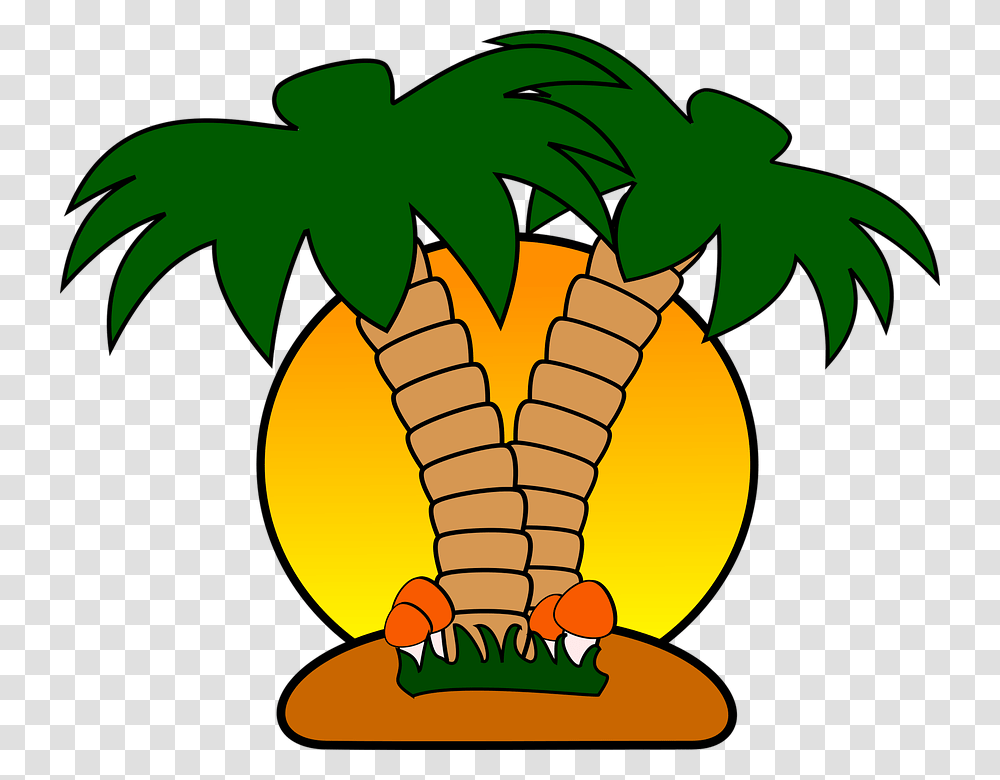 Free Tropical With Palm Free Tropical Clip Art, Plant, Food, Vegetable, Fruit Transparent Png
