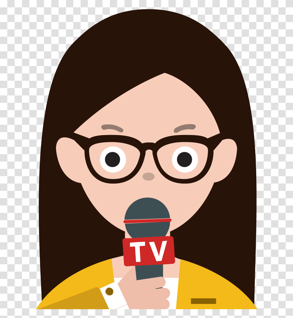 Free Tv Clipart Newspaper Reporter News Reporter Clipart, Head, Crowd, Audience, Face Transparent Png