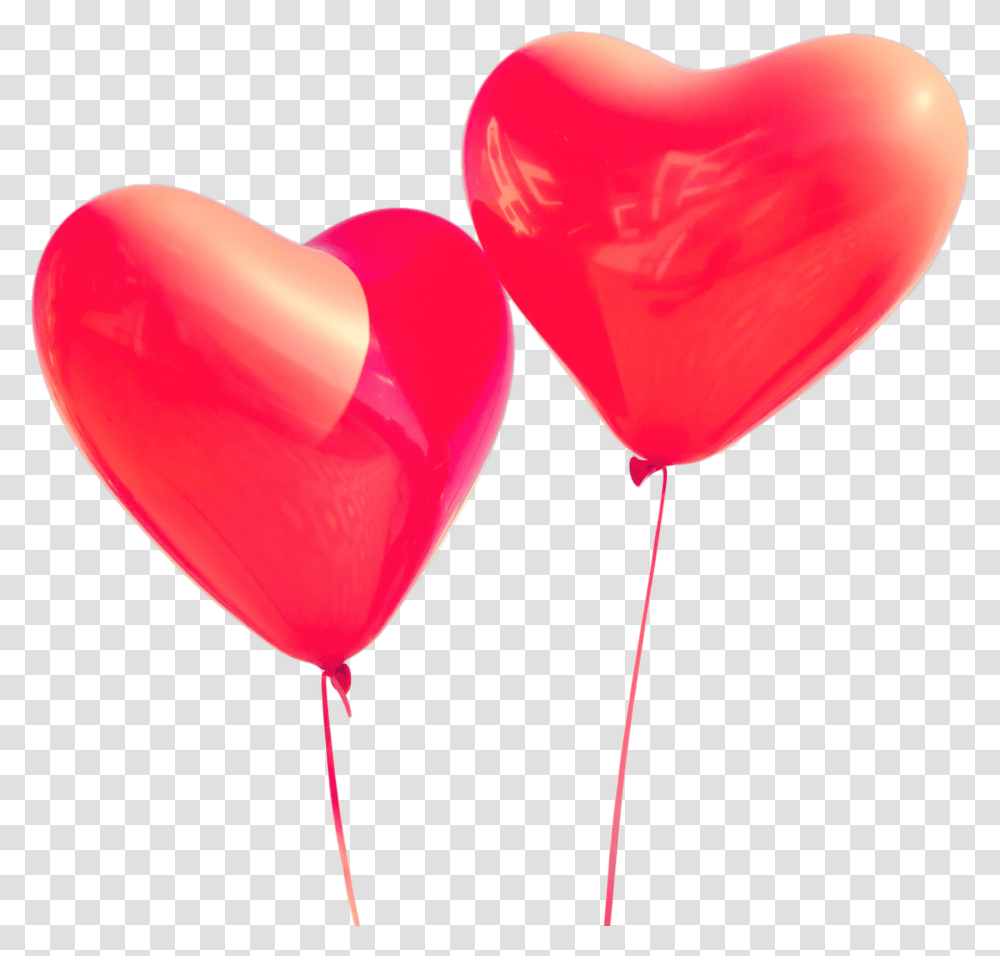 Free Two Heart Shaped Helium Balloons Image Transparent Png