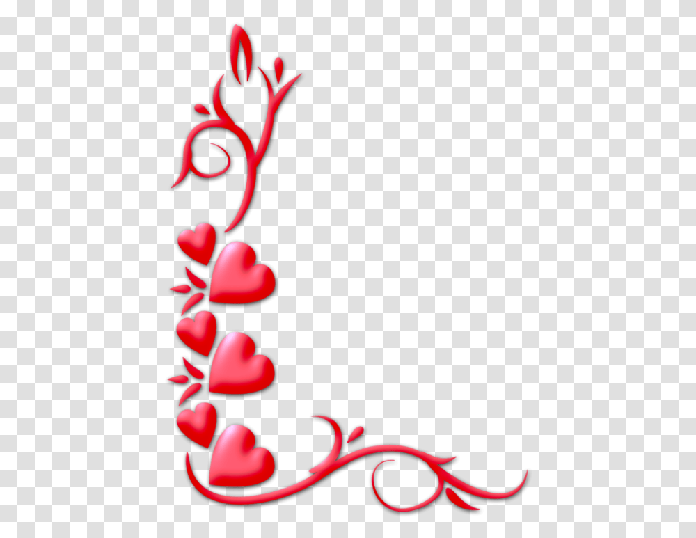 Free Valentines Day Border Love Heart Border, Plant, Flower, Blossom Transparent Png