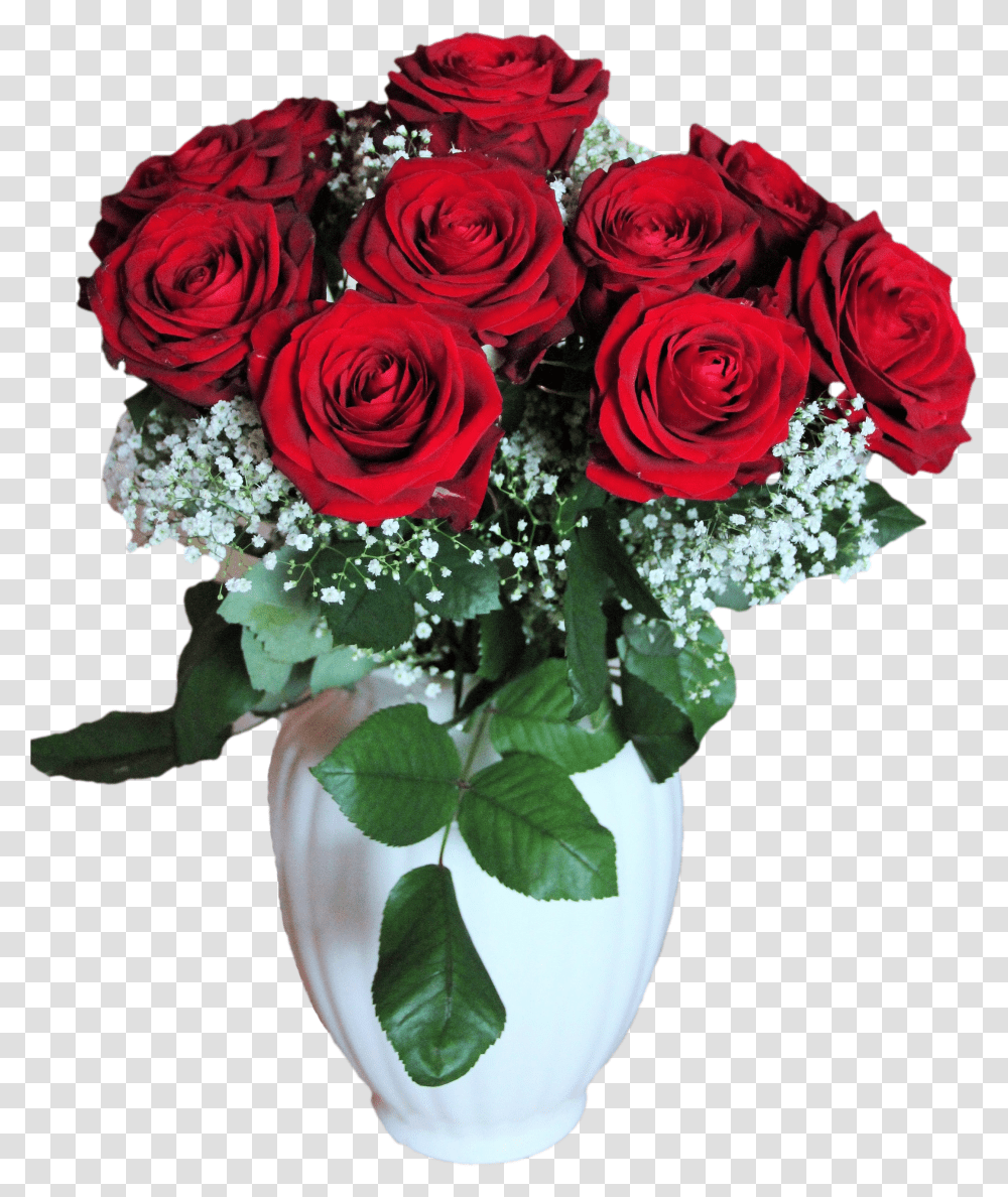 Free Vase Full Of Red Roses Image Red Rose Flower Pot Transparent Png