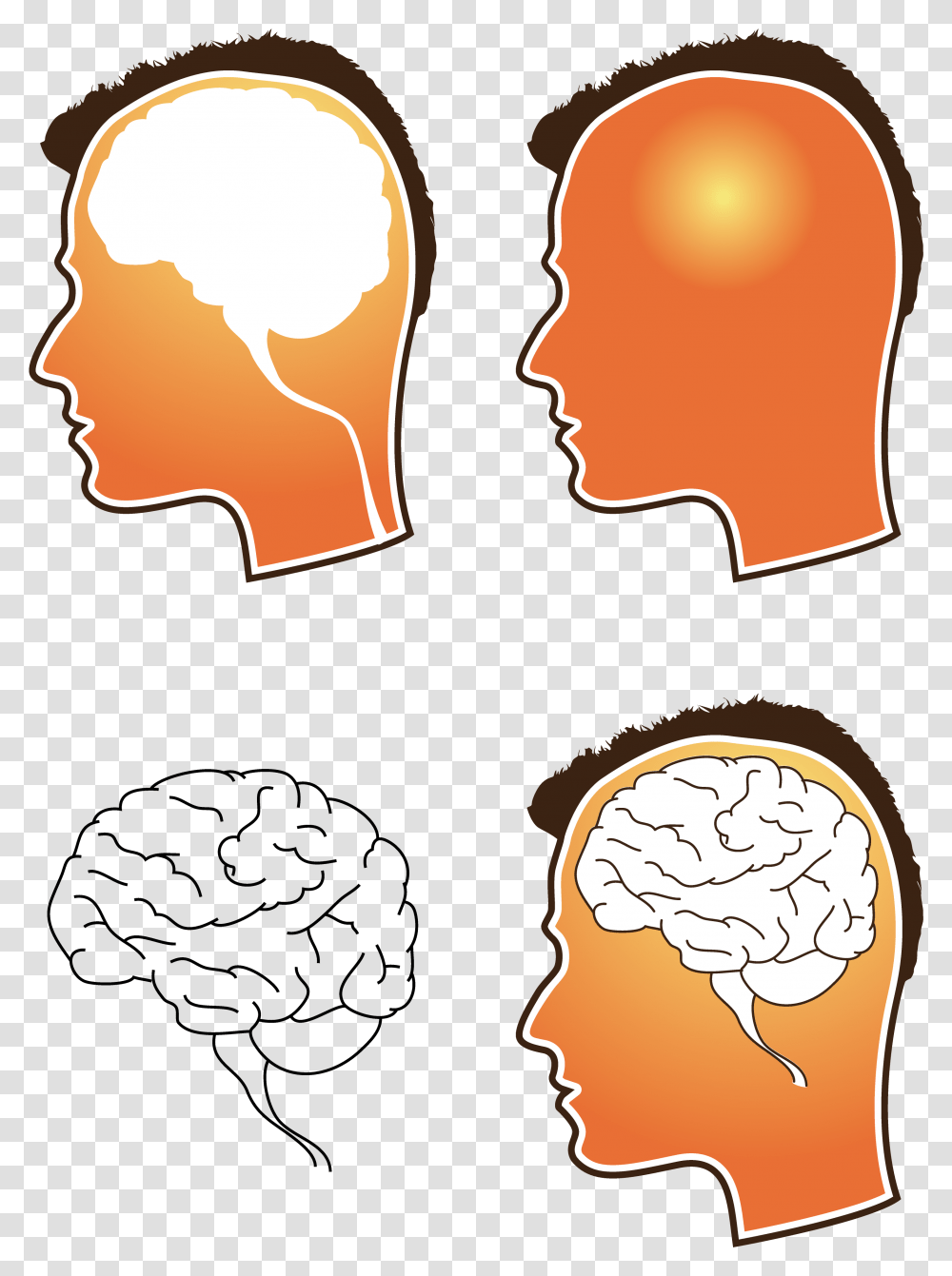 Free Vector Brain, Head, Cream, Dessert, Food Transparent Png