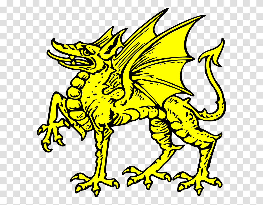 Free Vector Dragon Clip Art Coat Of Arms Dragon Transparent Png