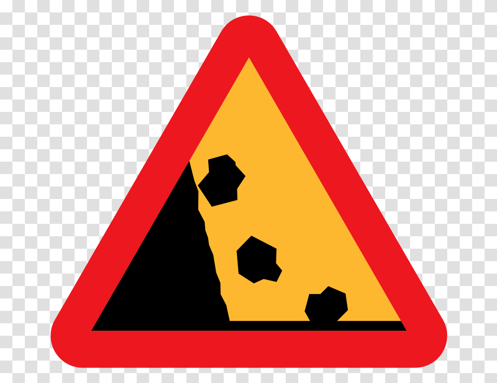 Free Vector Falling Rocks Road Sign Clip Art Falling Rocks Road Signs Transparent Png