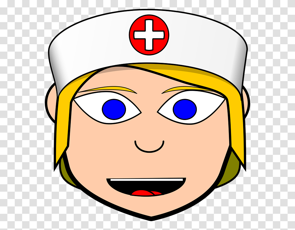 Free Vector Graphic Nurse Face Cartoon Woman Image Nurse Face Clipart, Helmet, Apparel, Sailor Suit Transparent Png