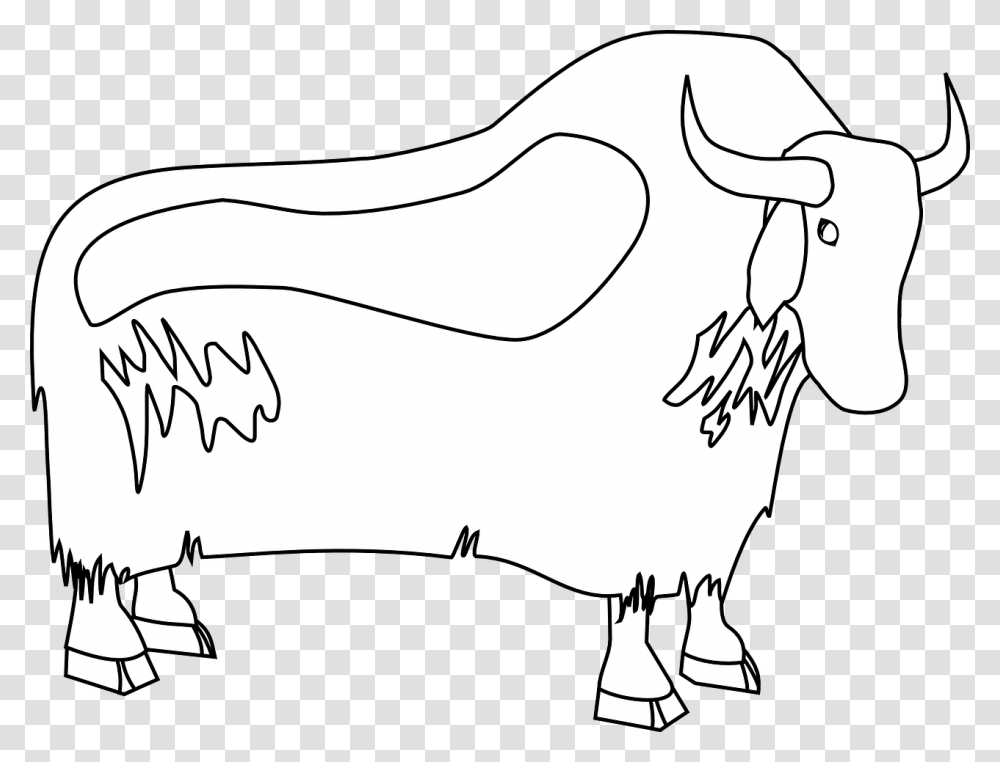 Free Vector Graphic Yak Clipart Black And White, Animal, Bird, Poultry, Fowl Transparent Png