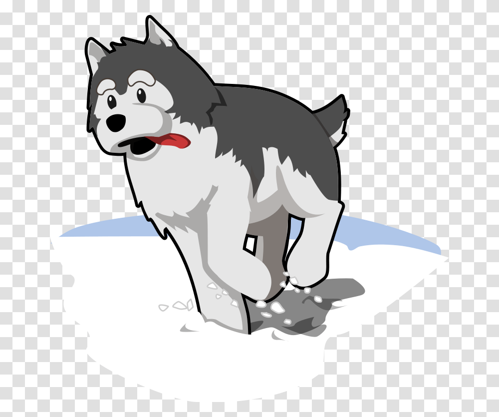 Free Vector Husky Running In Snow Dogs In Snow Clipart, Animal, Mammal, Pet, Canine Transparent Png