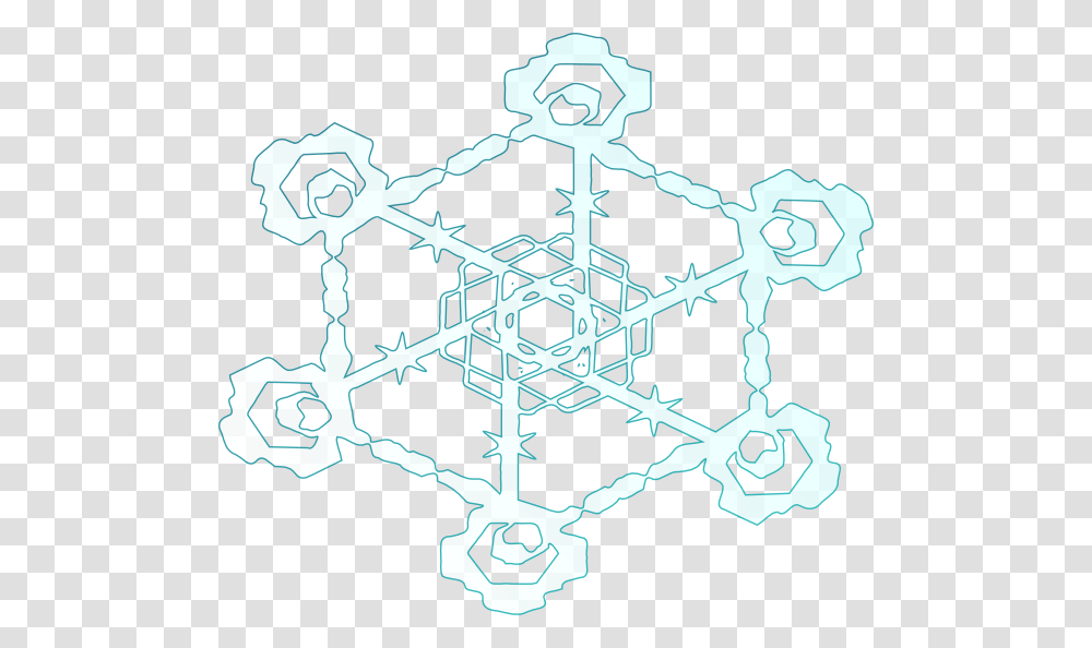 Free Vector Snowflake 2 Clip Art Snowflake, Cross, Turquoise Transparent Png