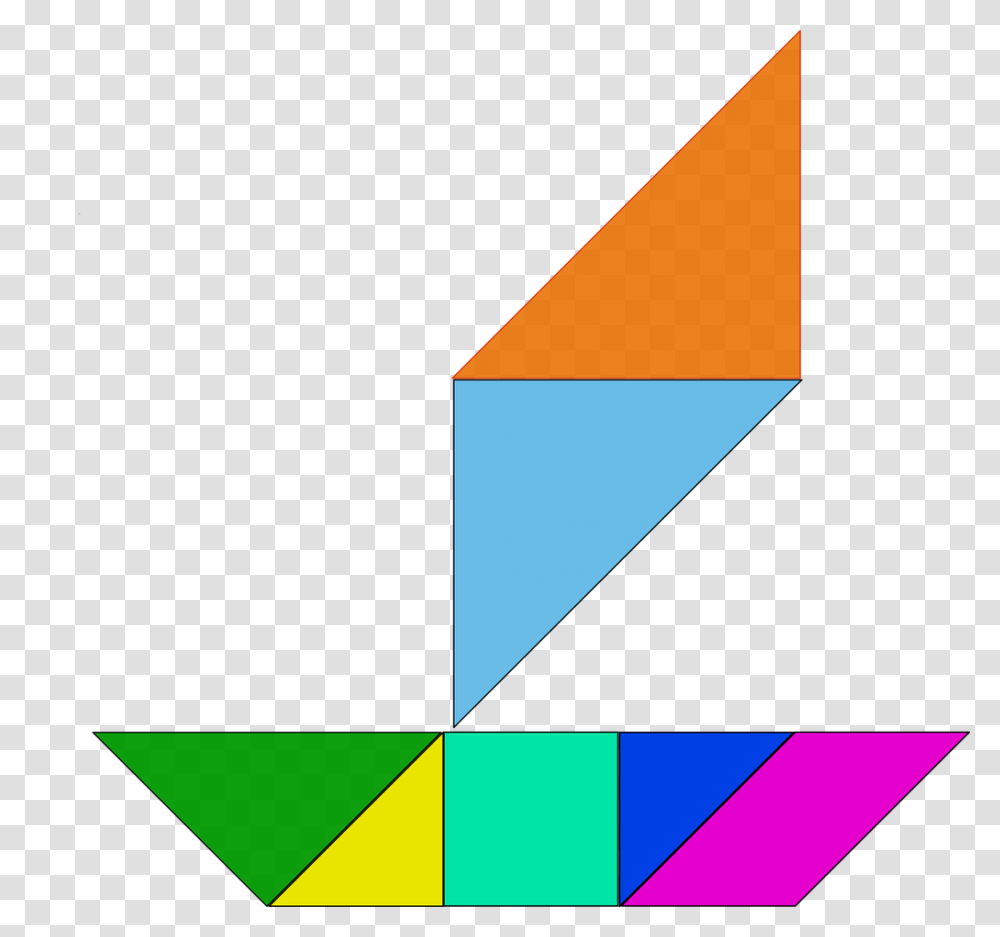 Free Vector Tangram 34 Clip Art Tangram Boat, Triangle, Pattern Transparent Png