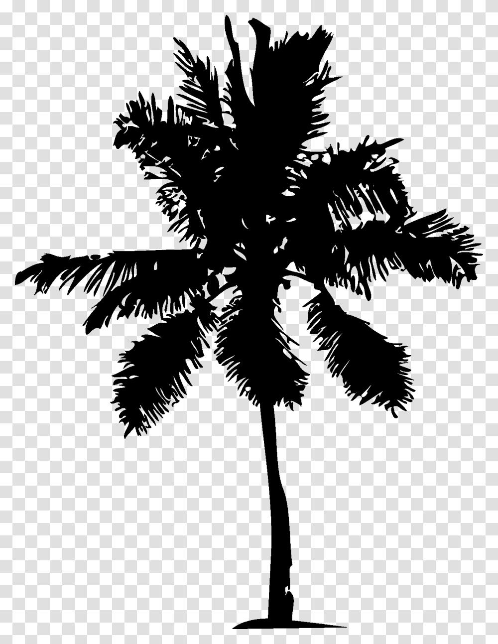 Free Vector Tree Silhouettes, Palm Tree, Plant, Arecaceae, Stencil Transparent Png