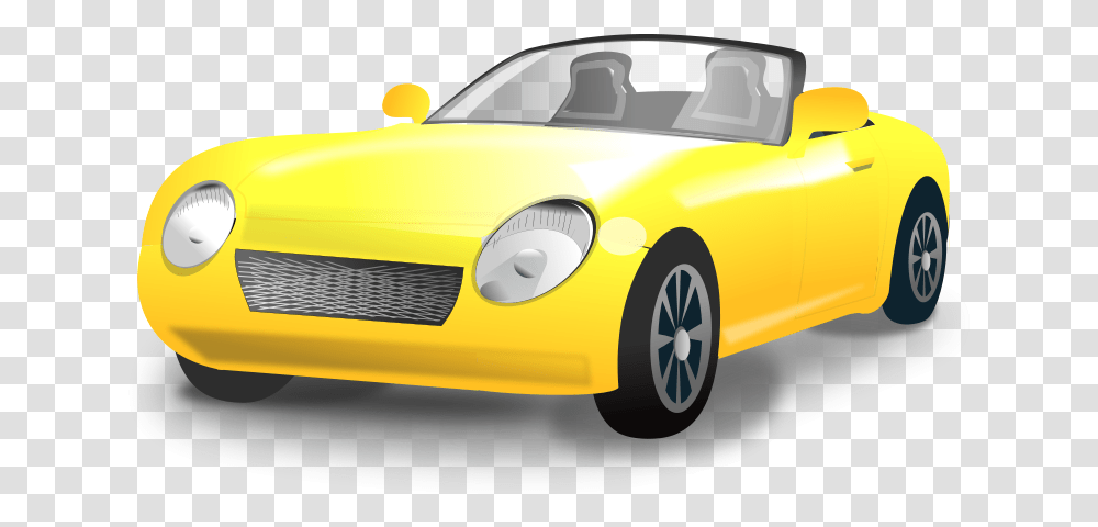Free Vector Yellow Convertible Sports Car Yellow Sports Car Convertible, Vehicle, Transportation, Automobile, Tire Transparent Png