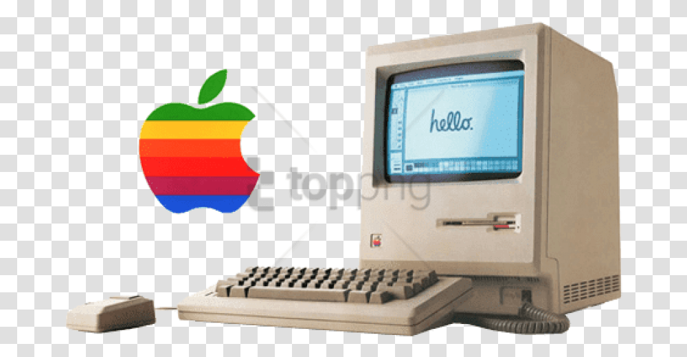 Free Vintage Apple Computer With Logo Apple Macintosh, Electronics, Pc, Computer Hardware, Computer Keyboard Transparent Png
