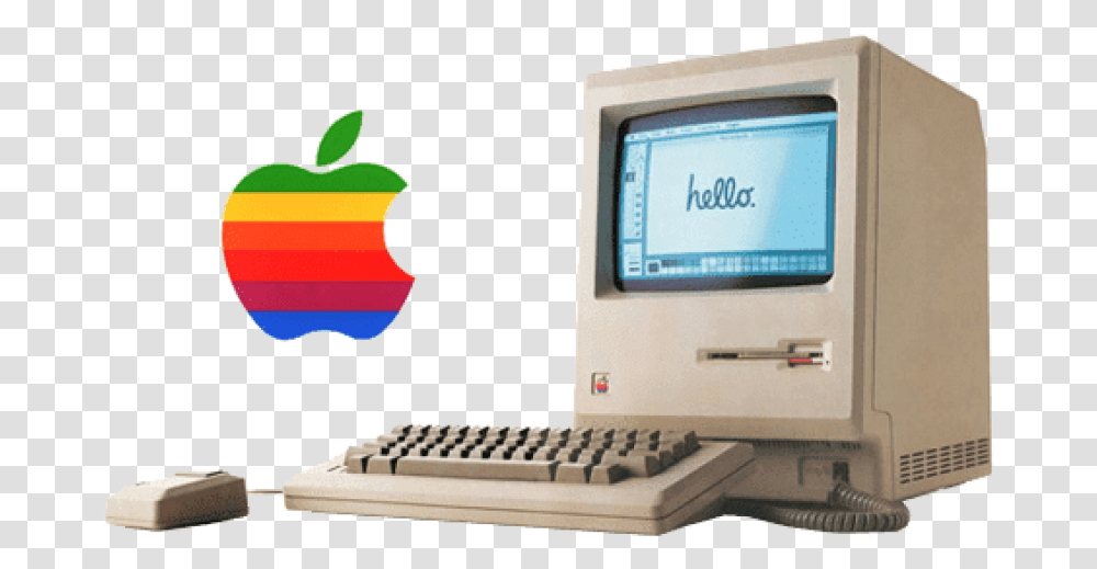 Free Vintage Apple Computer With Logo Apple Macintosh, Electronics, Pc, Computer Keyboard, Computer Hardware Transparent Png