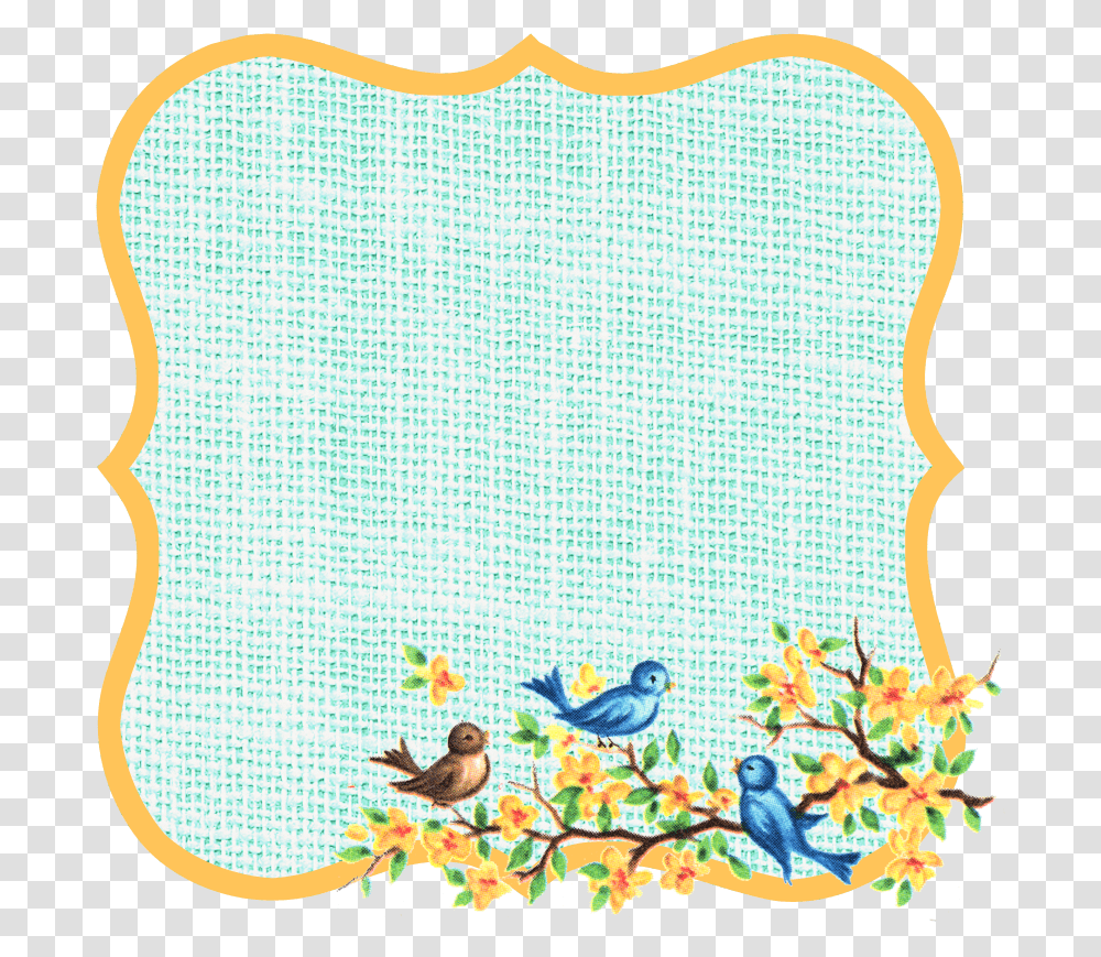 Free Vintage Bluebird Tags 1 2013 By Fptfy Bluebird Frame, Pillow, Cushion, Animal, Rug Transparent Png