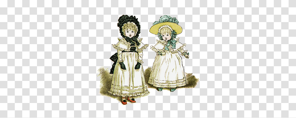 Free Vintage Children Full Dress, Costume, Clothing, Person, Painting Transparent Png