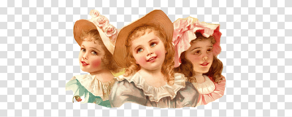 Free Vintage Children Happy Birthday Victorian Girl Icon, Person, Human, Clothing, Apparel Transparent Png