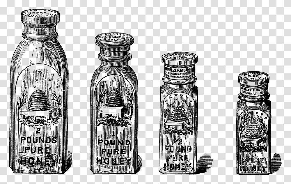 Free Vintage Honey Jar Oh So Nifty Clipart Vintage Clipart Free, Gray, World Of Warcraft Transparent Png