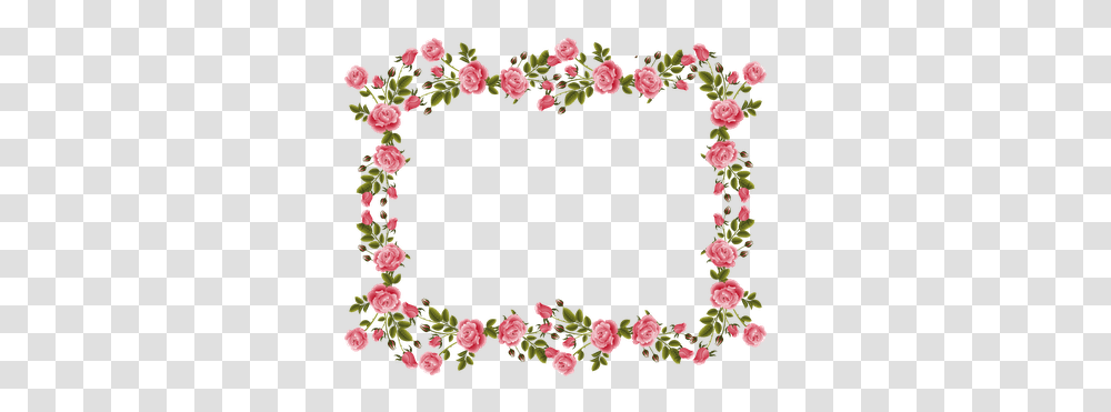 Free Vintage Pink Rose Frame Tongue Twister About Flowers, Plant, Blossom, Wreath, Petal Transparent Png