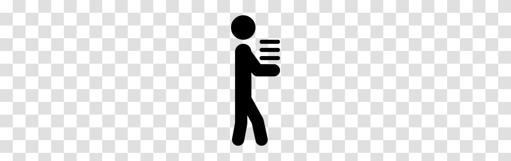 Free Walking Holding Books Work Man Person Student Icon, Gray, World Of Warcraft Transparent Png