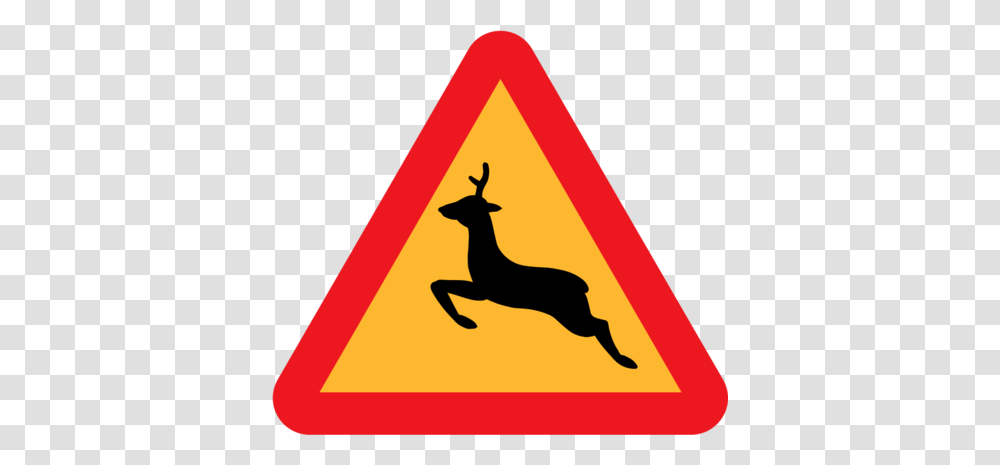 Free Warning Deer Roadsign Clipart And Vector Graphics, Antelope, Wildlife, Mammal Transparent Png