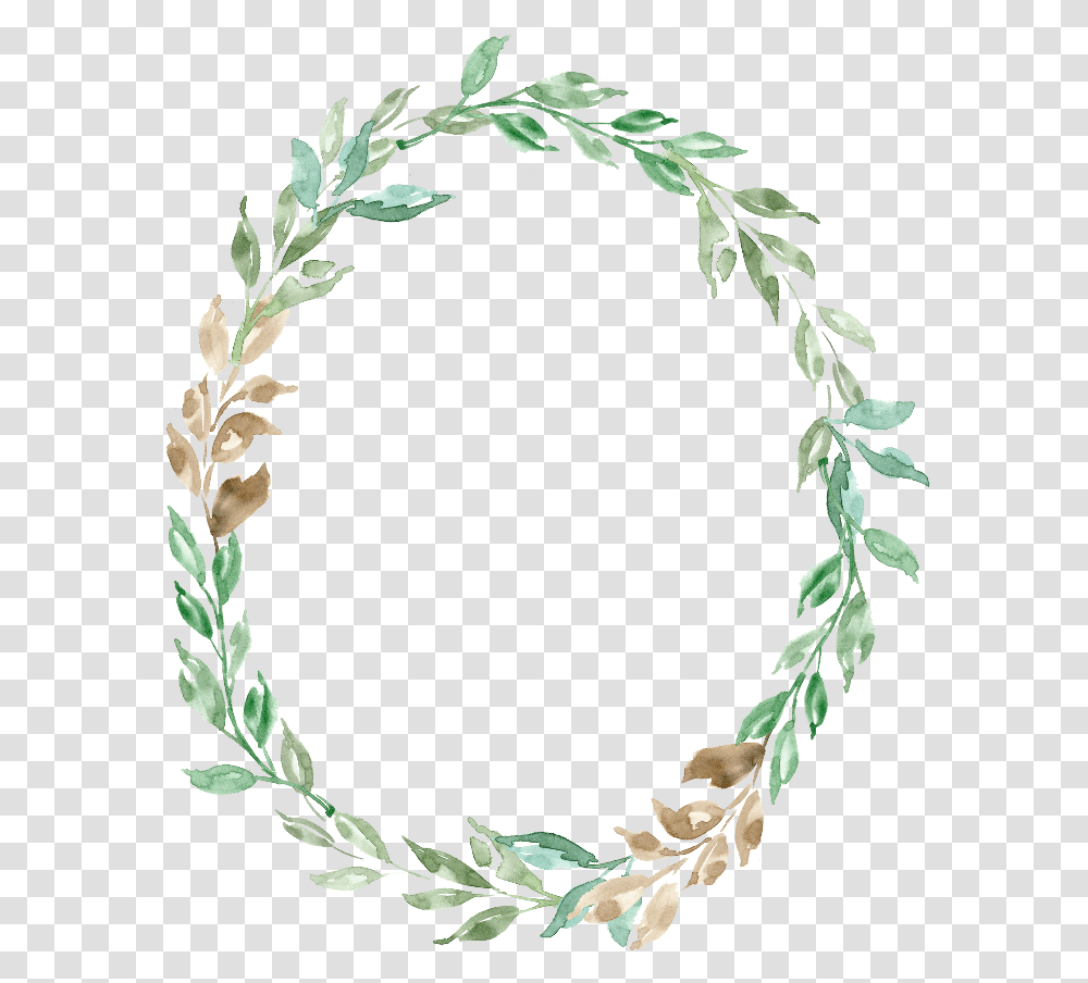 Free Watercolor Flower Free Leaf Wreath Clip Art, Oval Transparent Png