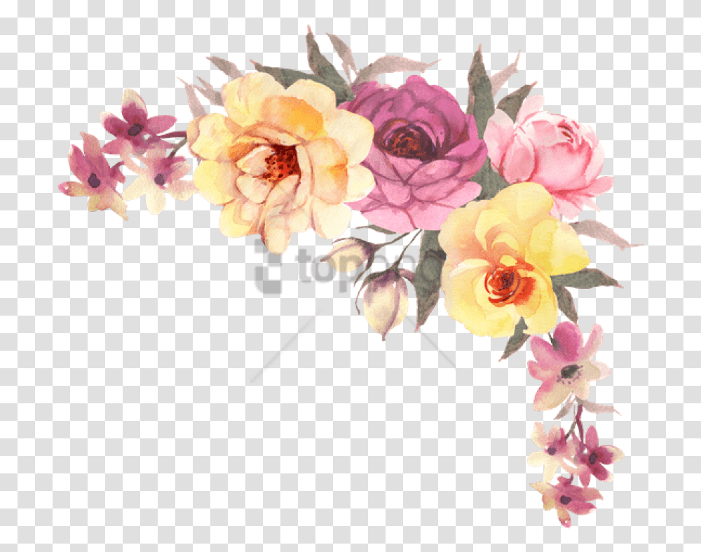 Free Watercolor Flowers Image With Boho Watercolor Flower, Plant, Petal, Floral Design, Pattern Transparent Png