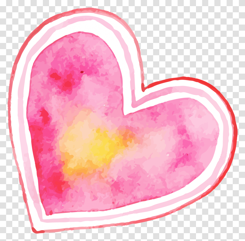 Free Watercolor Heart Konfest, Rug, Food, Sweets, Confectionery Transparent Png