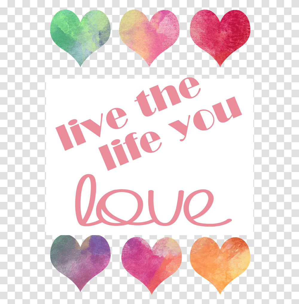 Free Watercolor Printables Heart, Poster, Sweets, Food Transparent Png