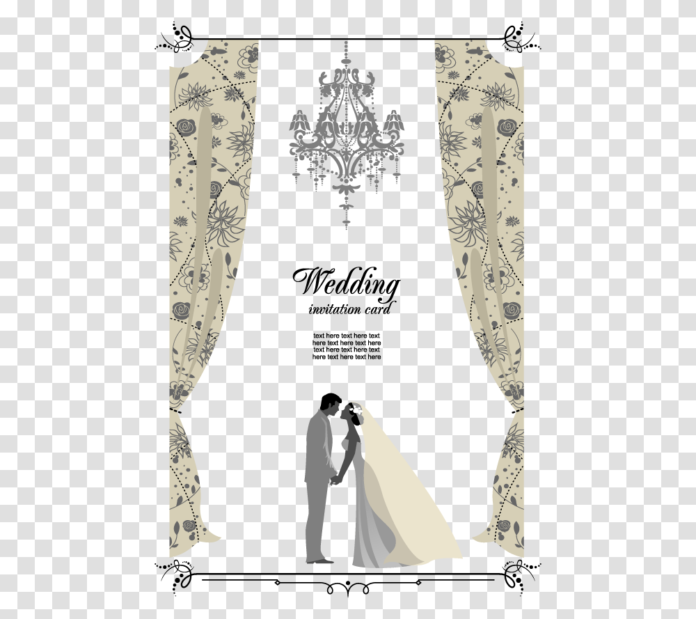 Free Wedding Clipart For Invitations Vector Wedding Invitation Card, Rug, Furniture, Indoors Transparent Png