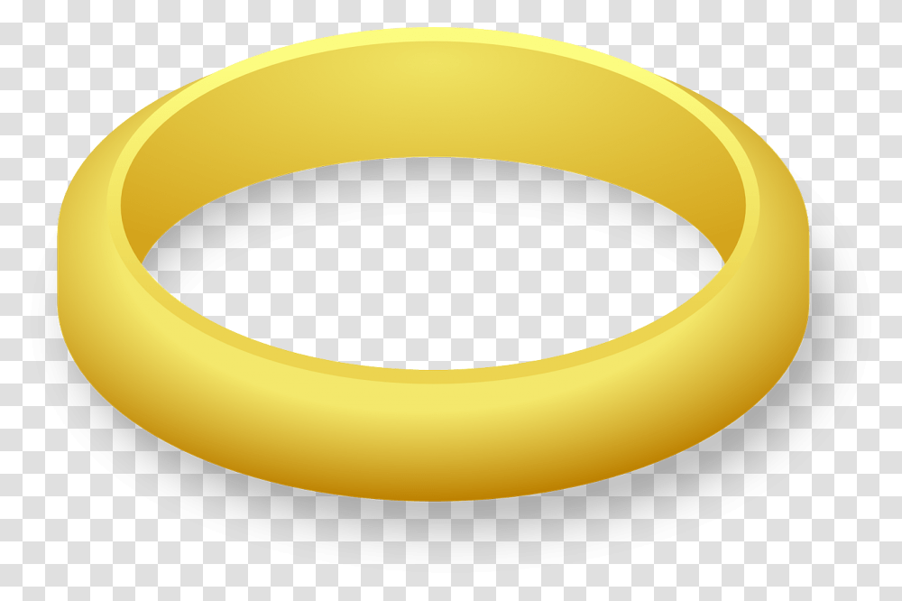 Free Wedding Ring Clipart Gold Ring Clipart, Banana, Fruit, Plant, Food Transparent Png