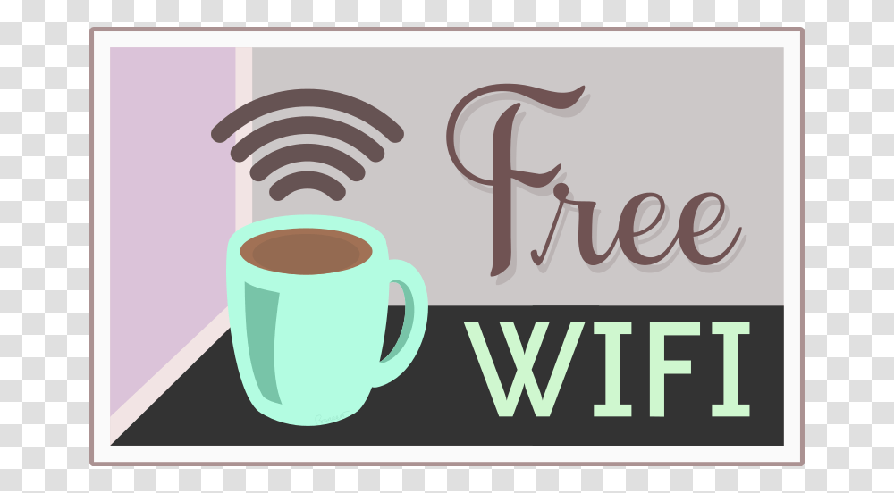 Free Wifi Bw, Technology, Coffee Cup, Alphabet Transparent Png