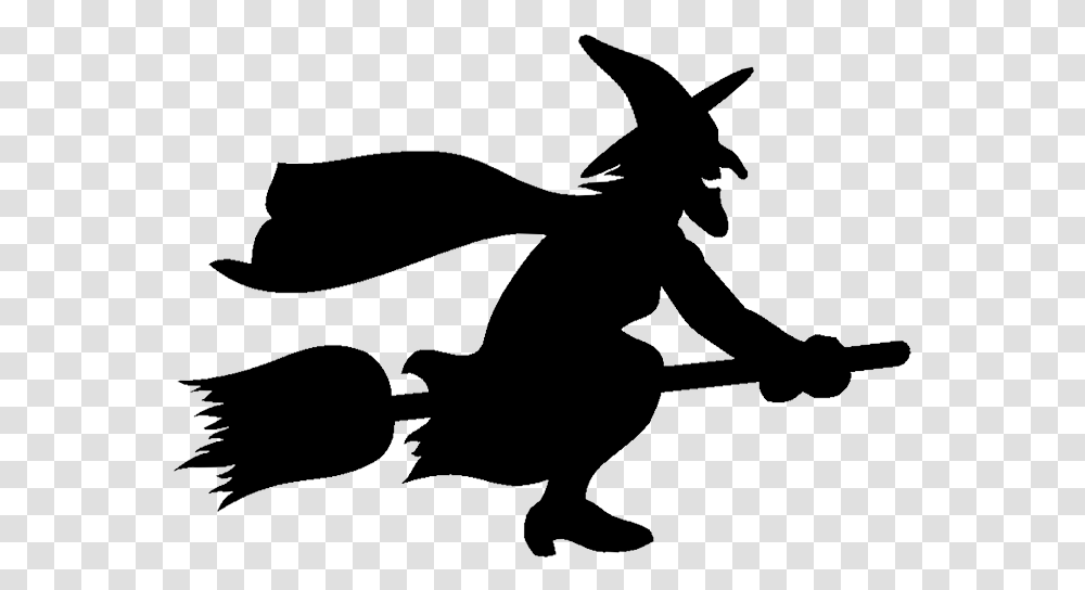 Free Witch Flying Graphics, Silhouette, Stencil, Person, Human Transparent Png