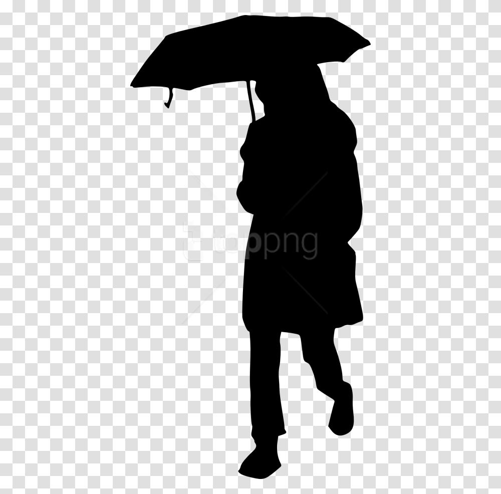 Free Woman Umbrella Silhouette Silhouette Women With An Umberella, Person, Human, Ninja Transparent Png