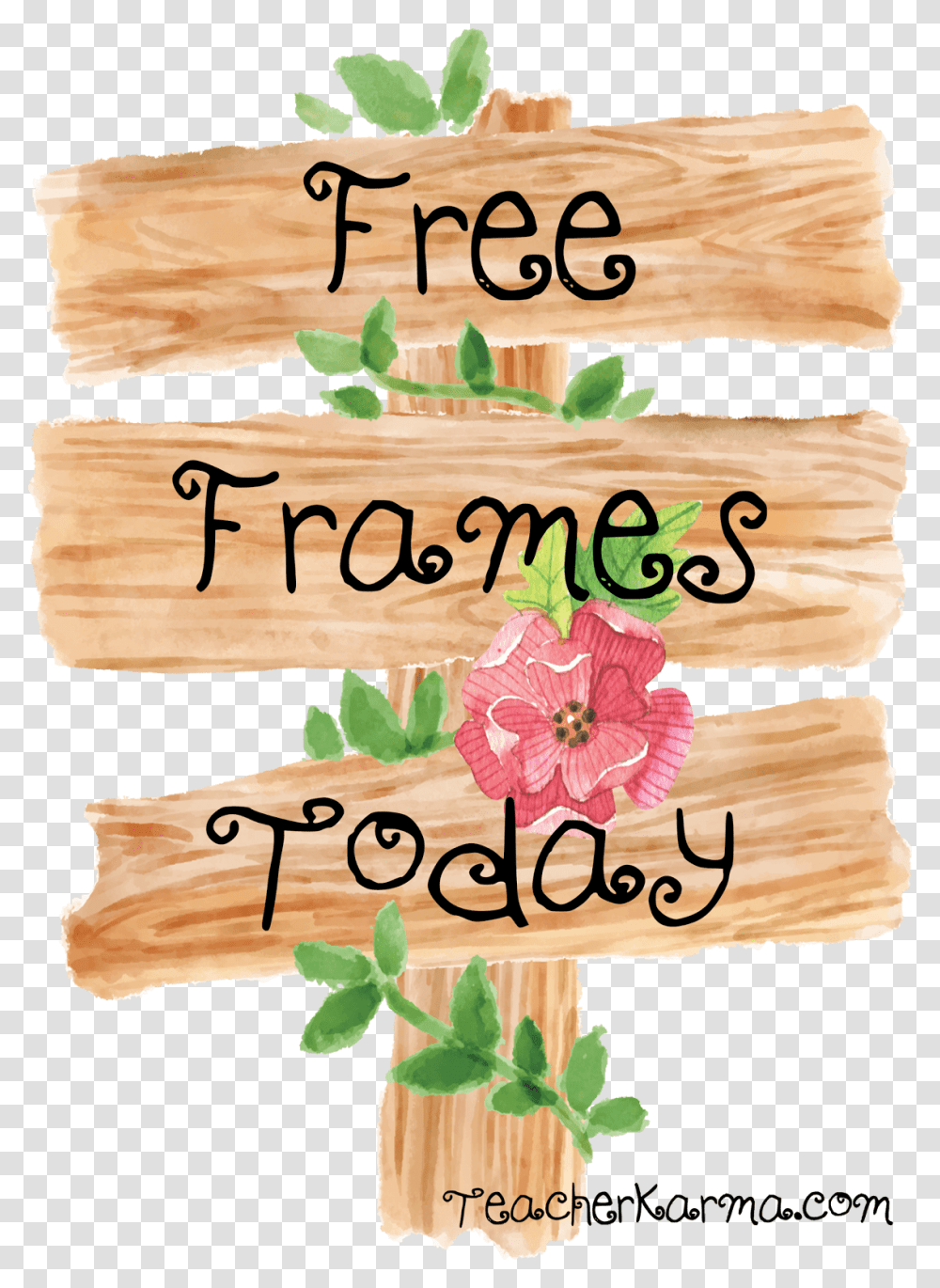 Free Wooden Sign Clipart Archives Wooden Sign With Flowers, Birthday Cake, Dessert, Food, Plant Transparent Png