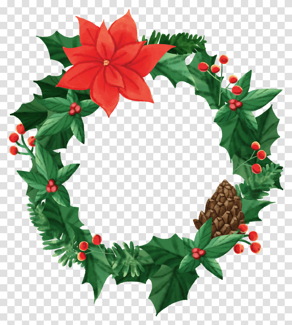 Free Wreath Download Christmas Crown Clipart, Graphics, Floral Design, Pattern, Plant Transparent Png