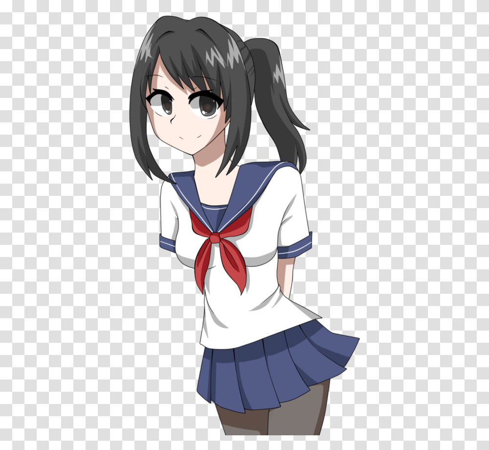 Free Yandere Simulator Anime Clipart Yandere Cute Anime Girl Yandere, Sailor Suit, Person, Human Transparent Png