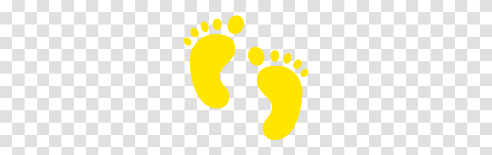 Free Yellow Baby Feet Icon, Footprint Transparent Png