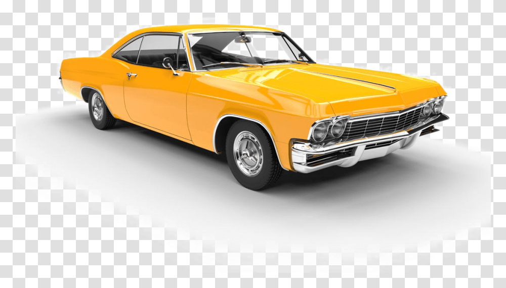 Free Yellow Muscle Car Classic Car Clipart, Vehicle, Transportation, Sedan, Wheel Transparent Png