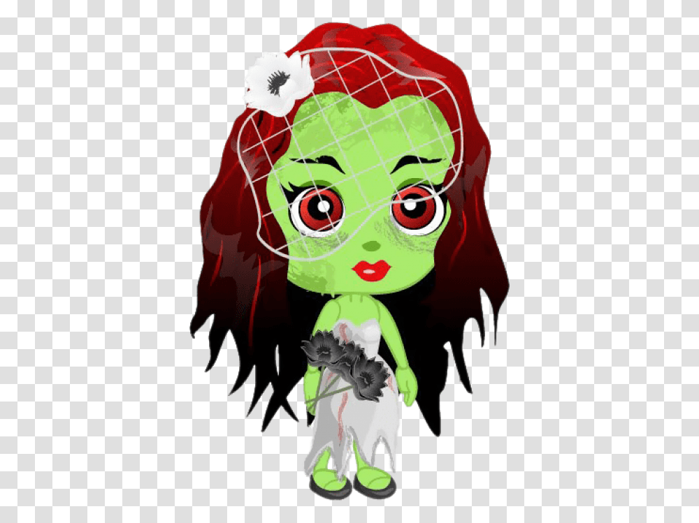 Free Zombie Girl Images Clipart Full Halloween Girl Zombie Clipart, Face, Plant, Graphics, Flower Transparent Png