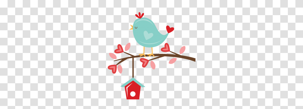 Freebie Of The Day Valentine Bird On Branch Modelsku, Animal, Fowl, Poultry, Poster Transparent Png