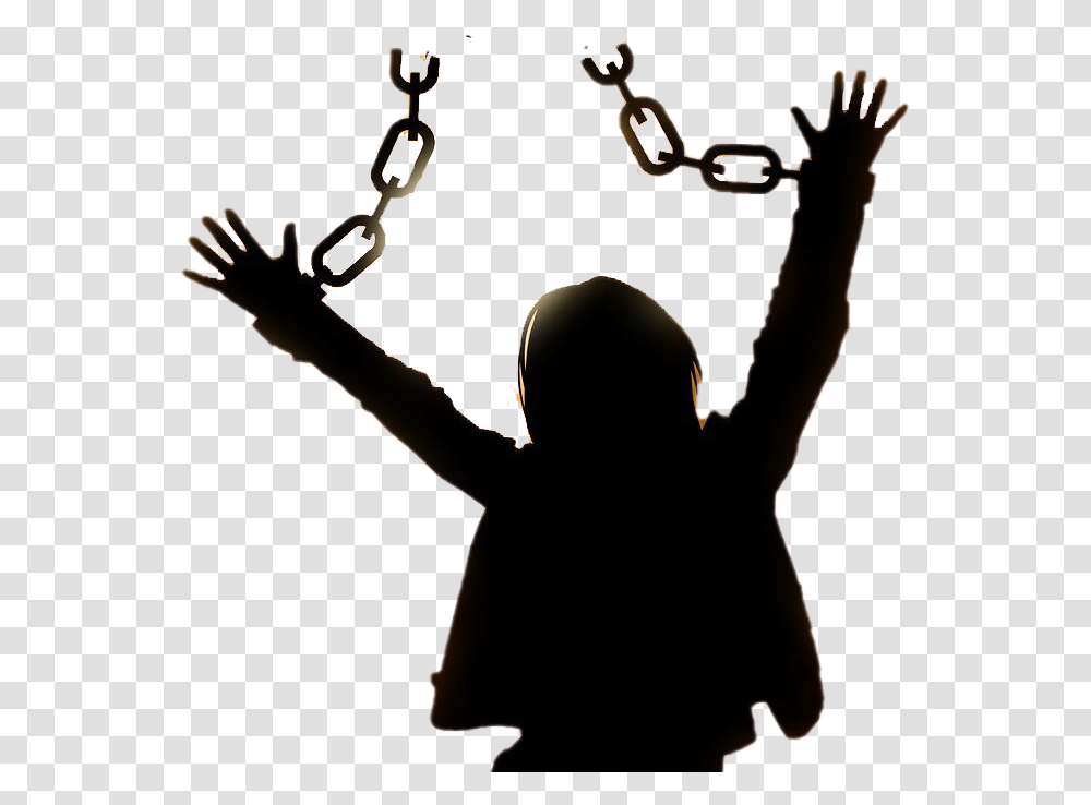 Freedom Broken Chain Image Freedom In Jesus, Silhouette, Hand, Person, Human Transparent Png