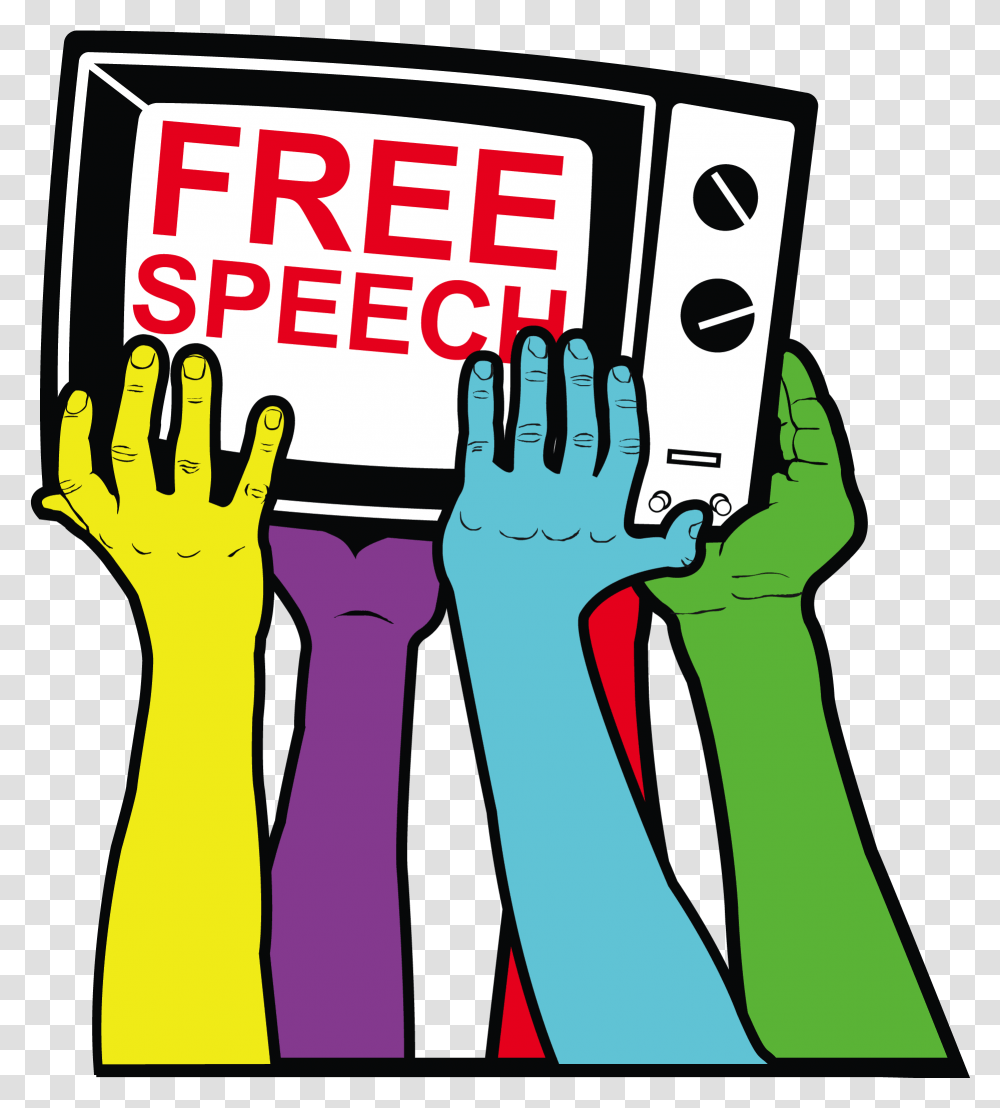 Freedom Of Speech Hd Freedom Of Speech Clipart, Hand, Poster, Advertisement, Electronics Transparent Png