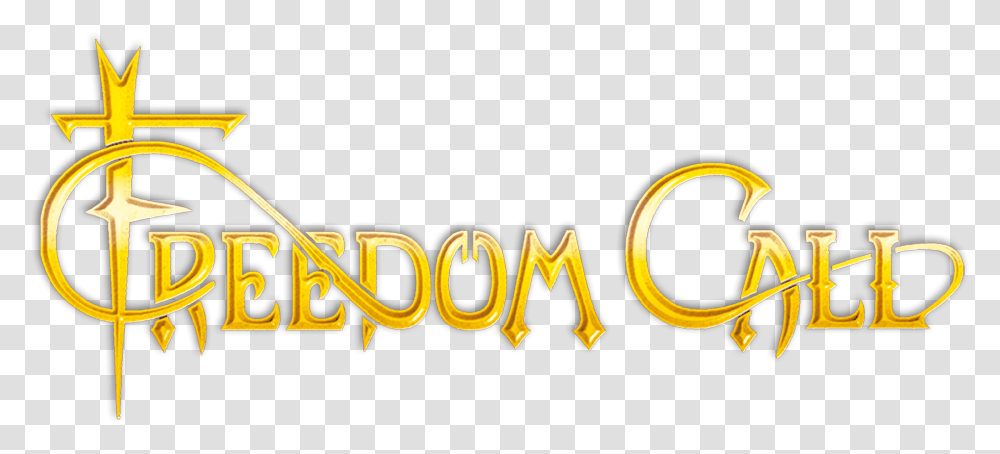 Freedomcall Logo Gold Schwarz Calligraphy, Word, Alphabet, Label Transparent Png