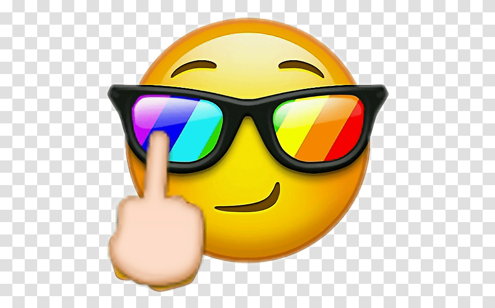 Freeedit Powercolours Fuckyou Emojis Lentes, Sunglasses, Accessories, Accessory, Helmet Transparent Png