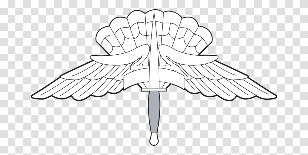Freefall Parachutist Badge Of Paracommando Of Bangladesh Military Freefall Wings, Emblem, Weapon, Weaponry Transparent Png